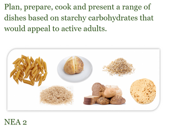 AQA GCSE  Food technology course work, NEA 2  - graded grade 7 (A)