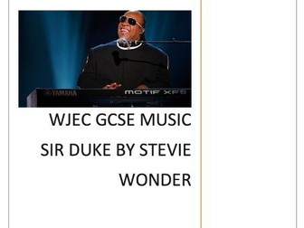 New for 2025 teaching - WJEC GCSE Music - Sir Duke by Stevie Wonder