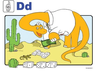 Letter "D" - Dino the Dinosaur