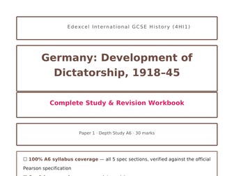 Edexcel IGCSE History 4HI1 | Complete Paper 2 Bundle: Russia, Germany, USA Civil Rights & China Workbooks with Full Answer Keys (4 resources)