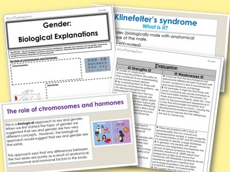 Biological explanations and Atypical development -Gender - AQA Psychology