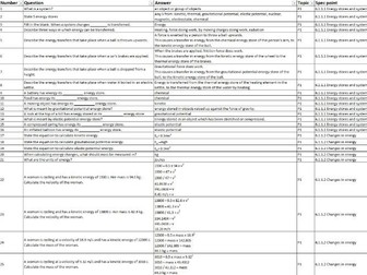 AQA GCSE Science Retrieval Practice HUGE