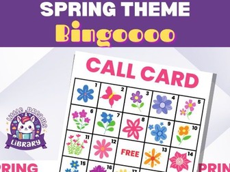 Spring Printable Bingo Game Cards - Homeschool Fun and Educational Activity