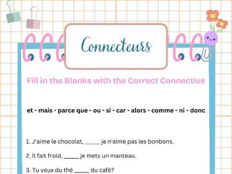 Fill-in Connectives french