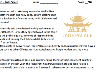 A-Level/ IB Business Case Study - Partnerships & Private Limited Companies - Jade Palace
