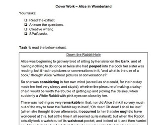 Alice In Wonderland - Cover or Reading Lesson
