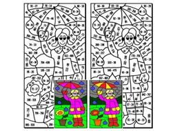 Spot The Difference Subtraction Colouring Puzzle by ...
