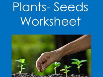 Let's Talk Vocab...Plants:  Seeds (Agriculture/Horticulture, Biology) Worksheet