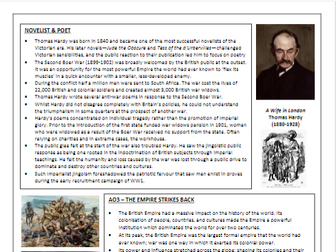 EDUQAS Anthology - War Cluster Context Sheets & Task Sheets