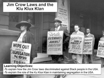 Jim Crow Laws and the Klu Klux Klan