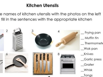 Kitchen Utensils Glossary