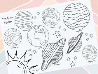 Space - Solar System Colour or Paint