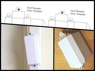 Jewish Mezuzah Scroll Cover Template.