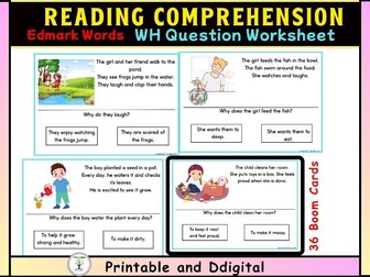 Reading Comprehension  Worksheets for Non Verbal Autism | Edmark