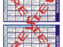 Passive versus Active Voice Battleship Board Game