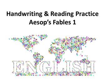 Handwriting & Reading Practice - Aesop's Fables 1