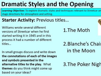 A Streetcar Named Desire Full SOW