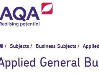 AQA Applied Business - Unit 1 - ALL AO3 Lessons