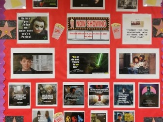 Inspirational movie quotes display