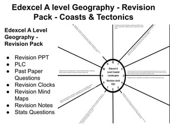 Edexcel A Level  Geography Revision Pack Physical - Coasts & Tectonics