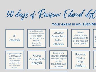iGCSE English Literature - 50 Days of Revision