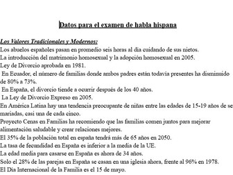 A-level Spanish Speaking Exam Facts + Questions