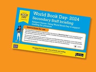 World Book Day 2024 Secondary Staff Briefing