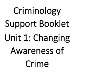 WJEC Criminology Unit 1 support booklet