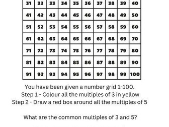 Common Multiple Maths Worksheet