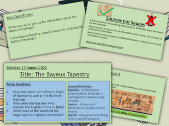 Battle of Hastings - Hastings Sources - Ks3