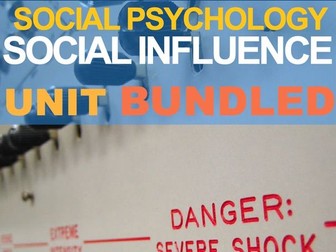 Social Psychology: Social Influence Unit- PPTs, Worksheets, Assessment & Video