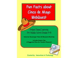 Fun Facts about Cinco de Mayo - Internet Scavenger Hunt / WebQuest