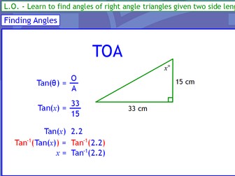 KS4 Unit on Trigonometry - Finding Sides & Angles inc. Bearings