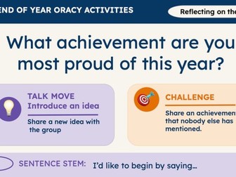 End of Year Oracy Activities KS2 | Discussion Slides with Talk Moves