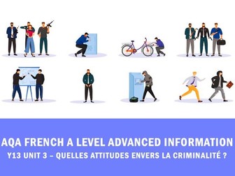 AQA French A Level Y13 Unit 3 – Quelles attitudes envers la criminalité ?