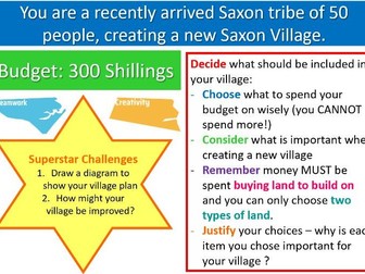 Design a Saxon Town - History Lesson