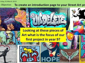 Art and Design Street Art/Graffiti Scheme of Work