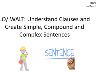 Conjunctions/ Connectives, Simple, Compound and Complex Sentences 101 for KS2 SATS