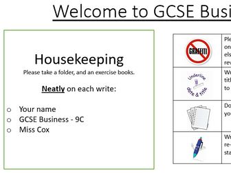 Introduction to Edexcel GCSE Business - Lesson 1-2