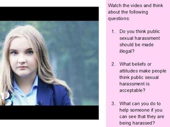 KS3 and KS4 form time - tackling Public Sexual Harassment