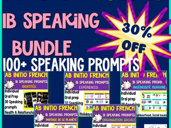 IB French ab initio Speaking Bundle | All 5 Themes | Exam Prep | Individual Oral