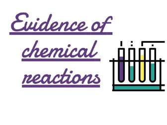 Evidence of chemical reactions (KS3, middle school)