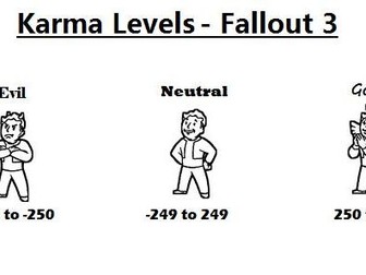 What does karma do in fallout 3 start