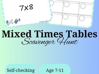 Mixed Times Tables Scavenger Hunt