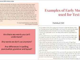A-Level English History of English lessons