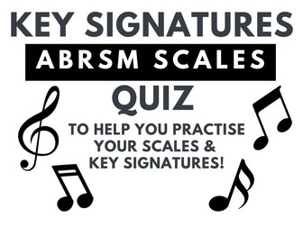 ABRSM Key Signatures for Flute Scales Quiz, Grade 3+