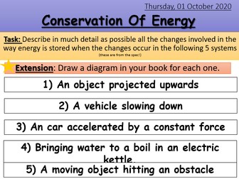 P1.2 Conservation of Energy (NEW AQA)