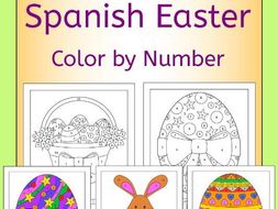 Spanish Easter Color by Number