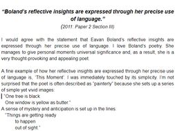 Eavan boland essay plan image