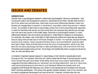 AQA A level Psychology ISSUES & DEBATES ESSAYS